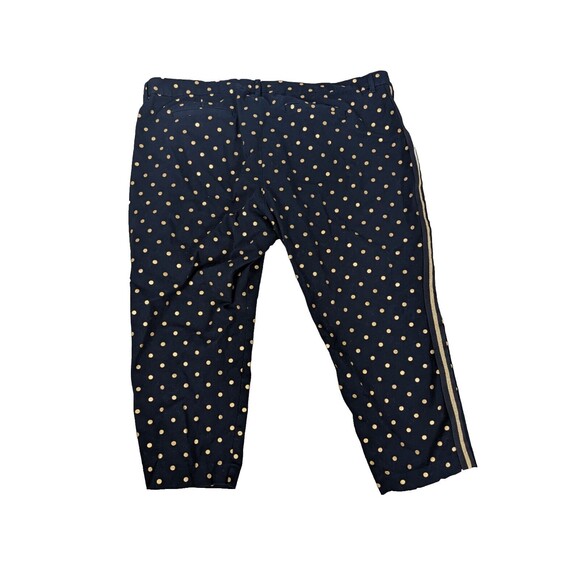 Old Navy Pants 26 Women's Black Polka Dot High Rise Striped Leg Pixie Workwear - Picture 3 of 7